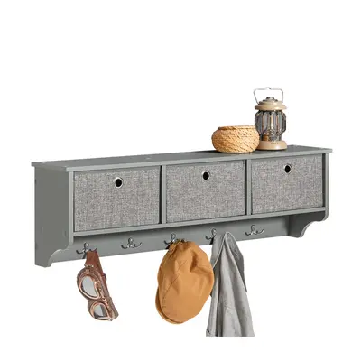 SoBuy FRG282-HG, Wall Coat Rack Wall Shelf Wall Storage Cabinet Unit