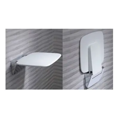 Roper Rhodes Bathroom Folding Shower Seat Compact Thermoset White 160kg