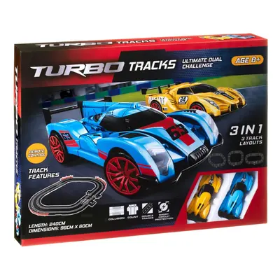 Scalextric Set Turbo Ultimate Challenge 3-in-1 Tracks cars Remote Controleld