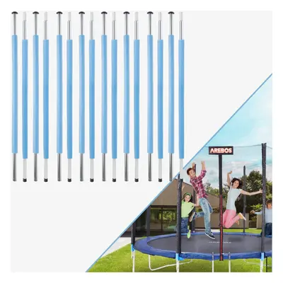 AREBOS net poles complete set pieces | trampoline net poles 8X209cm | incl. foam padding and cov