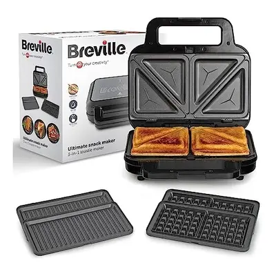 Breville 3-in-1 Ultimate Snack Maker | Deep Fill Toastie Maker, Waffle Maker & Panini Press | Re