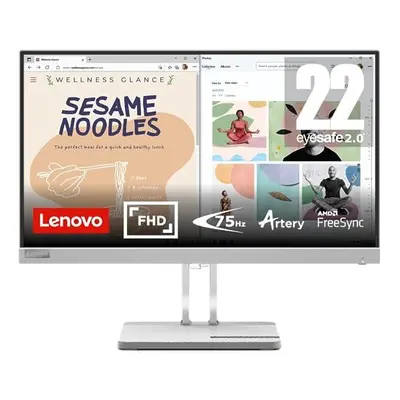 Lenovo L22e-40 inch PC Monitor FHD, 1080p, 75Hz, IPS, 4ms, HDMI and VGA