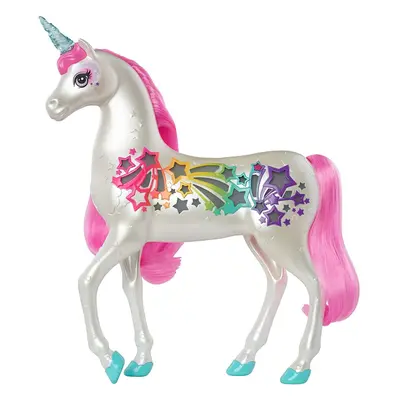 Barbie GFH60 Dreamtopia Brush Ân Sparkle Unicorn with Lights and Sounds, White with Pink Mane a