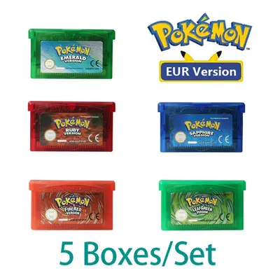 (EUR Pack) Pokemon GBA Series 32-bit Video Game Cartridge Console Card Pokemon Emerald