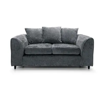 (2 Seater) Monaco Grey Crushed Chenille Sofa Sets