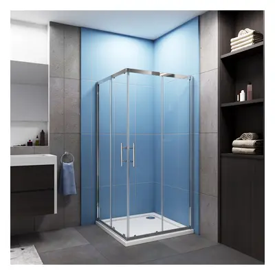 (800x800mm) Corner Entry Shower Enclosure Walk in Door