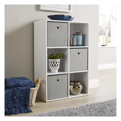 Storage Cube Shelf Bookcase Wooden Display Unit Organiser White Furniture