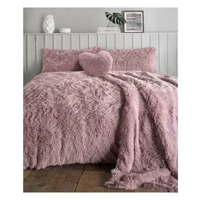 (Blush, Super-King) Teddy bear Fleece Fur Alaska Cuddles Duvet Cover