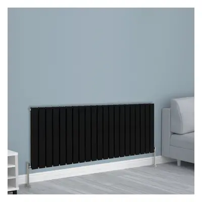 (600x1428mm Double, Black) NRG Horizontal Vertical Flat Panel Designer Radiator Central Heating 