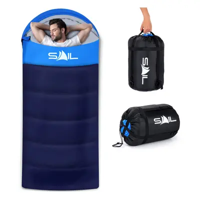 (250GSM, Blue) SAIL 'One X' Sleeping Bag Season - Extra Wide