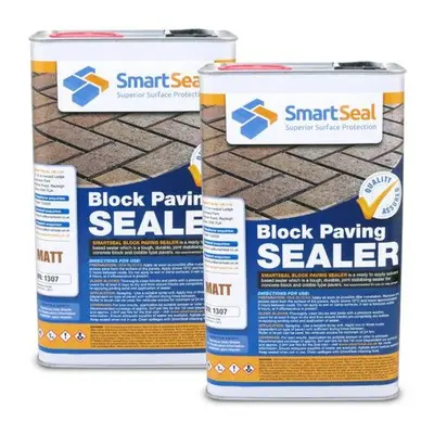 (2 x Litres) Block Paving Sealer Matt Finish - Weed Stain and Colour Loss Protector