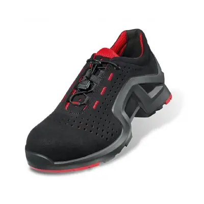 (6.5 UK/39 EU, Black/Red) UVEX Safety Trainers Lightweight Metal-Free ESD-Rated Airport Safe S1 