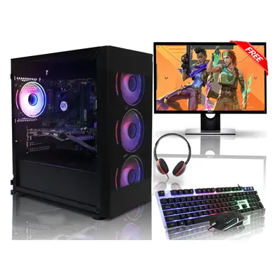 Fast Gaming Intel Quad Core i5 16GB RAM 1TB HDD 128GB SSD PC Bundle & LCD Screen