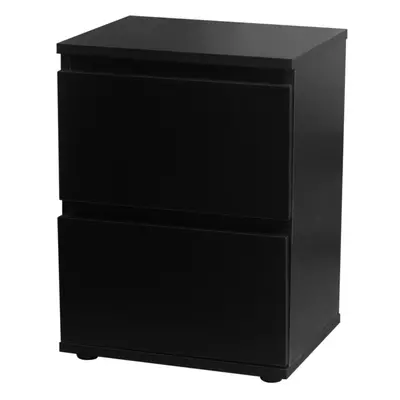 (Black Carcass and Black Drawers) Drawer Wooden Bedside Cabinet Side Table