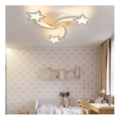 (3 Heads-Dimming Light) Modern LED Ceiling Light White Star Chandelier