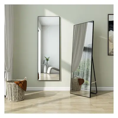 (1600x500mm) Full Length Mirror Floor Standing with Black Frame