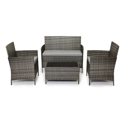 (Grey) EVRE Madrid Rattan Garden Furniture piece set