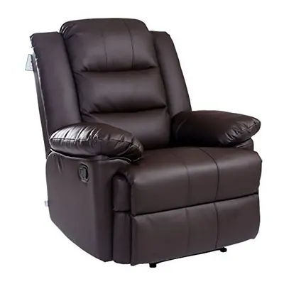 (Brown) LOXLEY BONDED LEATHER RECLINER ARMCHAIR SOFA HOME LOUNGE CHAIR RECLINING GAMING