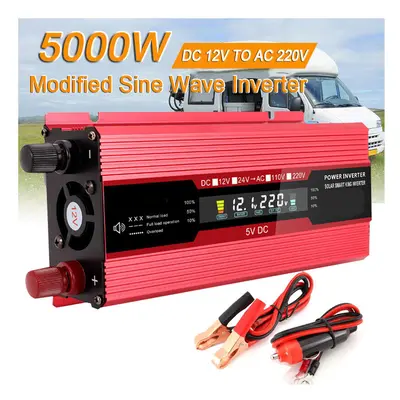 (3000W 24V To 220V) DC 12V 24V to AC 3000V 4000W 5000W 220W Modified Sine Wave Home Outdoor Powe