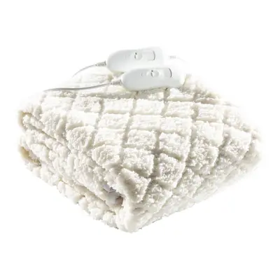 (King) Daewoo Heated Electric Blanket With Skirt Energy Efficient Fleece Single Double King Size