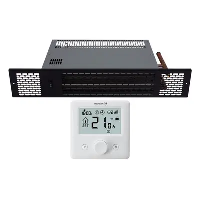 (2kW, Black) Mylek 24/7 Wireless App Plinth Heater Thermostat