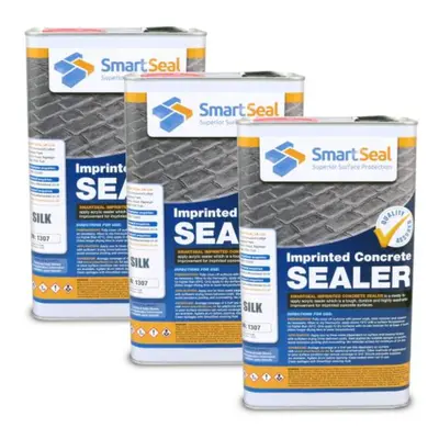 (3 x Litres) Smartseal Imprinted Concrete Sealer - SILK/WET LOOK - Easy To Apply Driveway Sealer