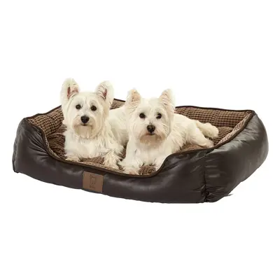 (Large) Bunty Faux Leather Cat & Dog Bed, Machine Washable