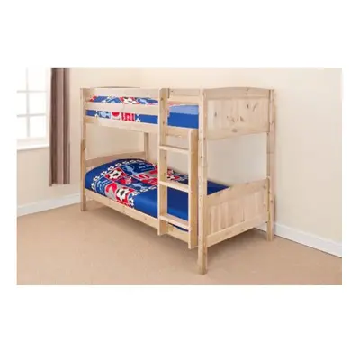 (Natural) Kensington Wooden Bunk Bed Frame | Solid Pine Bunk Bed