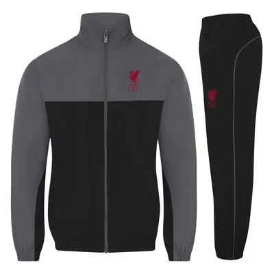 (Grey, XL) Liverpool FC Mens Tracksuit Jacket & Pants Set OFFICIAL Football Gift