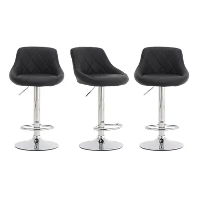 (BLACK ) MOF X Faux Leather Bar Stools, Black or Grey, Kitchen Breakfast Bar B108