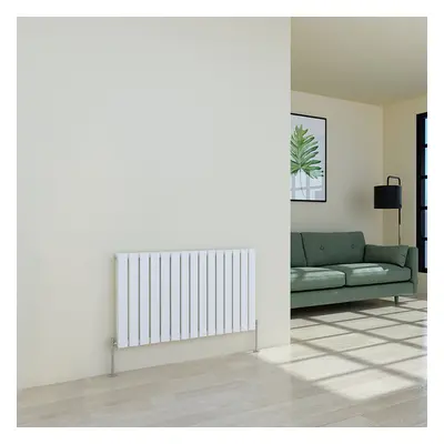 (600 x 1022mm Double, White) Flat Panel Designer Radiator