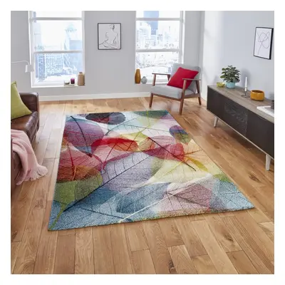 (160x220cm) Sunrise Multi Coloured Rugs Abstract Powerloomed Mats