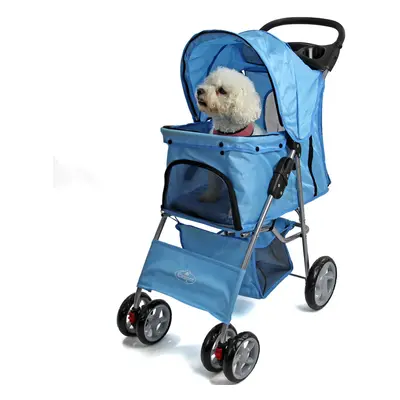 Pet Dog Puppy Stroller Pram Pushchair in Blue