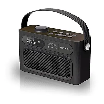 Roxel RDR-40 Stereo DAB/DAB+ Digital and FM Radio Portable Bluetooth Speaker with Dual Alarm Clo