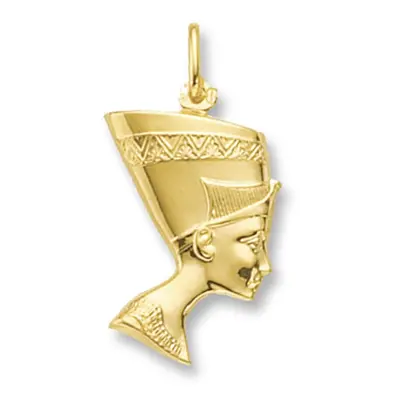 (20 Inch) 9ct Gold Nefertiti Pendant On A Belcher Necklace