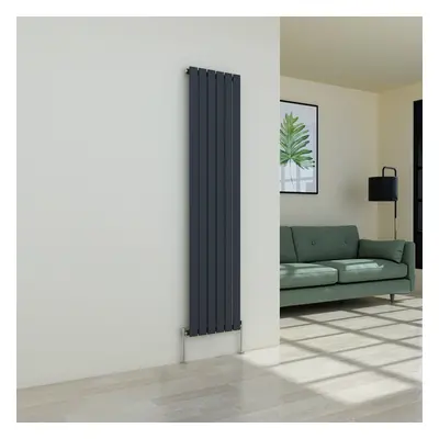 (1800 x 410mm Single, Anthracite) Flat Panel Designer Radiator