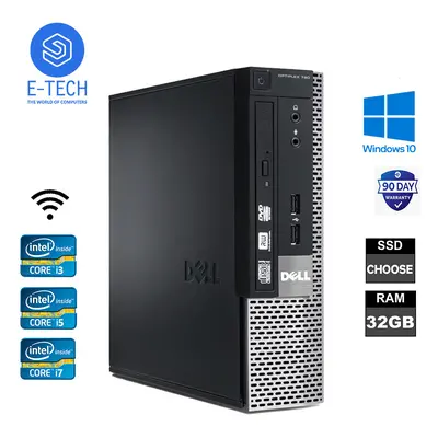 (Intel Core i7 4th Gen, 1TB SSD) Dell Computer Desktop SFF - Intel i7 16GB RAM 1TB SSD W