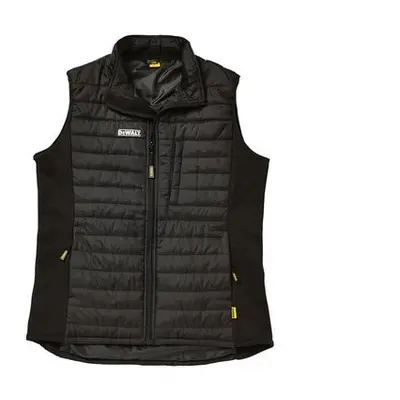 (L) DeWalt FORCE Black Lightweight Padded Gilet