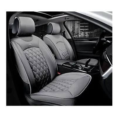 Deluxe PU Grey Leather Front Seat Covers Padded For Land Range Rover Evoque