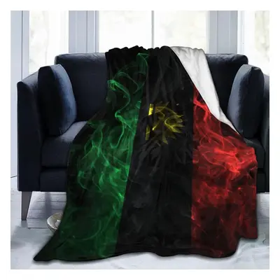 (200CM X 150CM) Throw Blanket Smoke Flag of Biafra Flannel Blanket Soft and Comfortable Sofa Bla