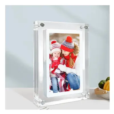 (5 inches, EU plug) Cuttest Gift Acrylic Digital Photo Frame Inch 1000mAh Vertical Display IPS S