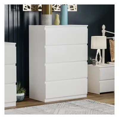 (White) Denver Drawer Chest Garment Storage Bedroom Unit