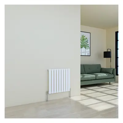 (600 x 614mm Single, White) Flat Panel Designer Radiator