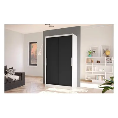 (White /Black) Easy Costa I Sliding Door Wardrobe 100cm