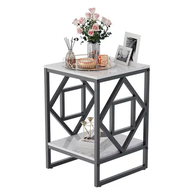 (Black) Tiers Coffee Table Living Room Sofa Side Table