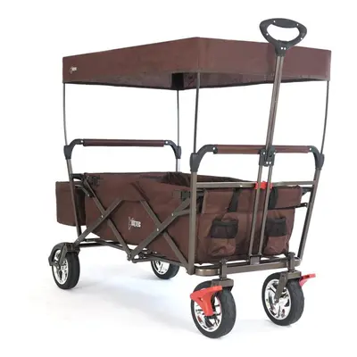 (Brown) FUXTEC Folding Wagon / Foldable Wagon / Trolley / Hand Cart CT-500