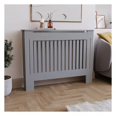 (Medium) Vida Designs Chelsea Radiator Cover Heating Guard Grey