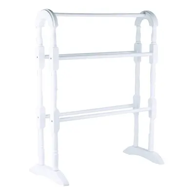 Apollo Towel Rail, Wood, White, 78cm X 63cm X 30cm