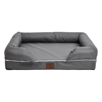 (Grey, Medium) Washable Cover Cosy Dog Bed Super Thick Padding