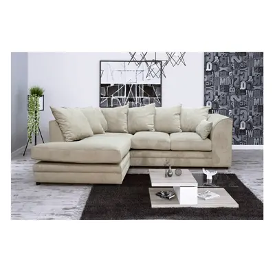 (Left Hand Facing, Beige) Montana Fabric Corner Sofa